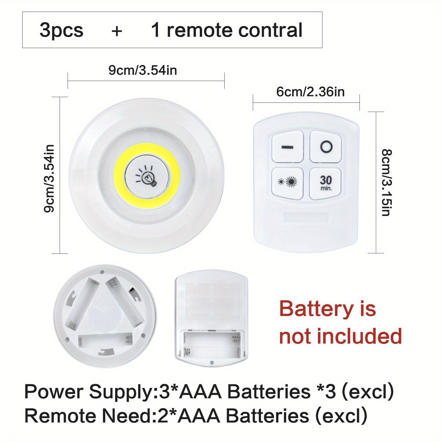 3pcs Luce Sotto Mobile Led Luce Notturna Cob Dimmerabile - Temu Italy