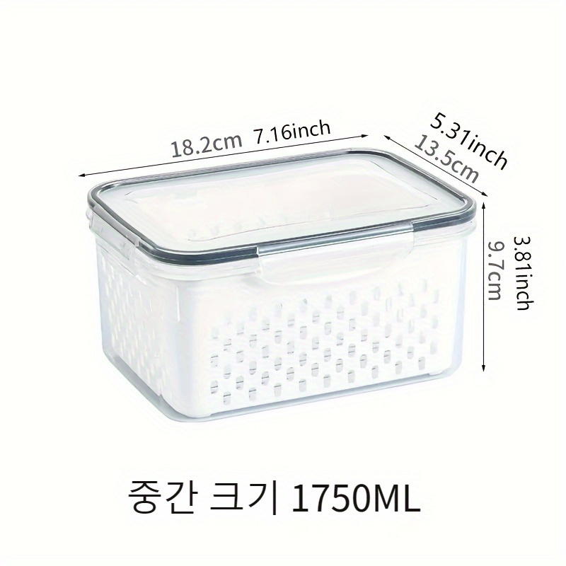 1pc White Food Storage Basket, Fruit Fresh Container, For Home