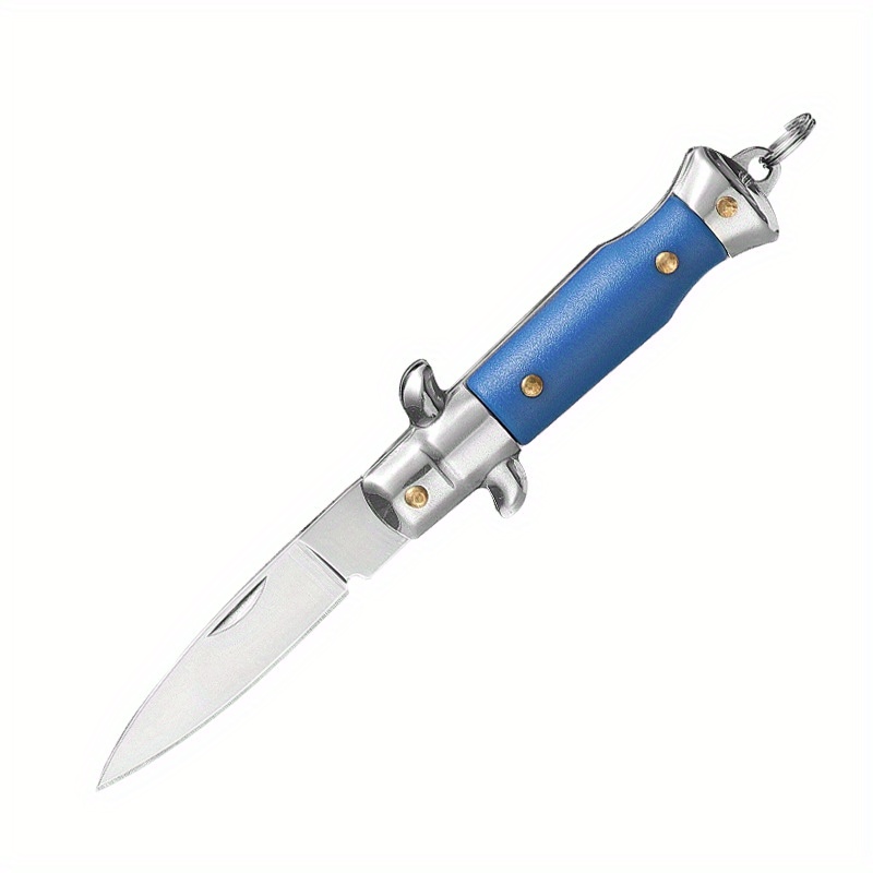 Portable Folding Survival Knife Keychain Stainless Steel - Temu