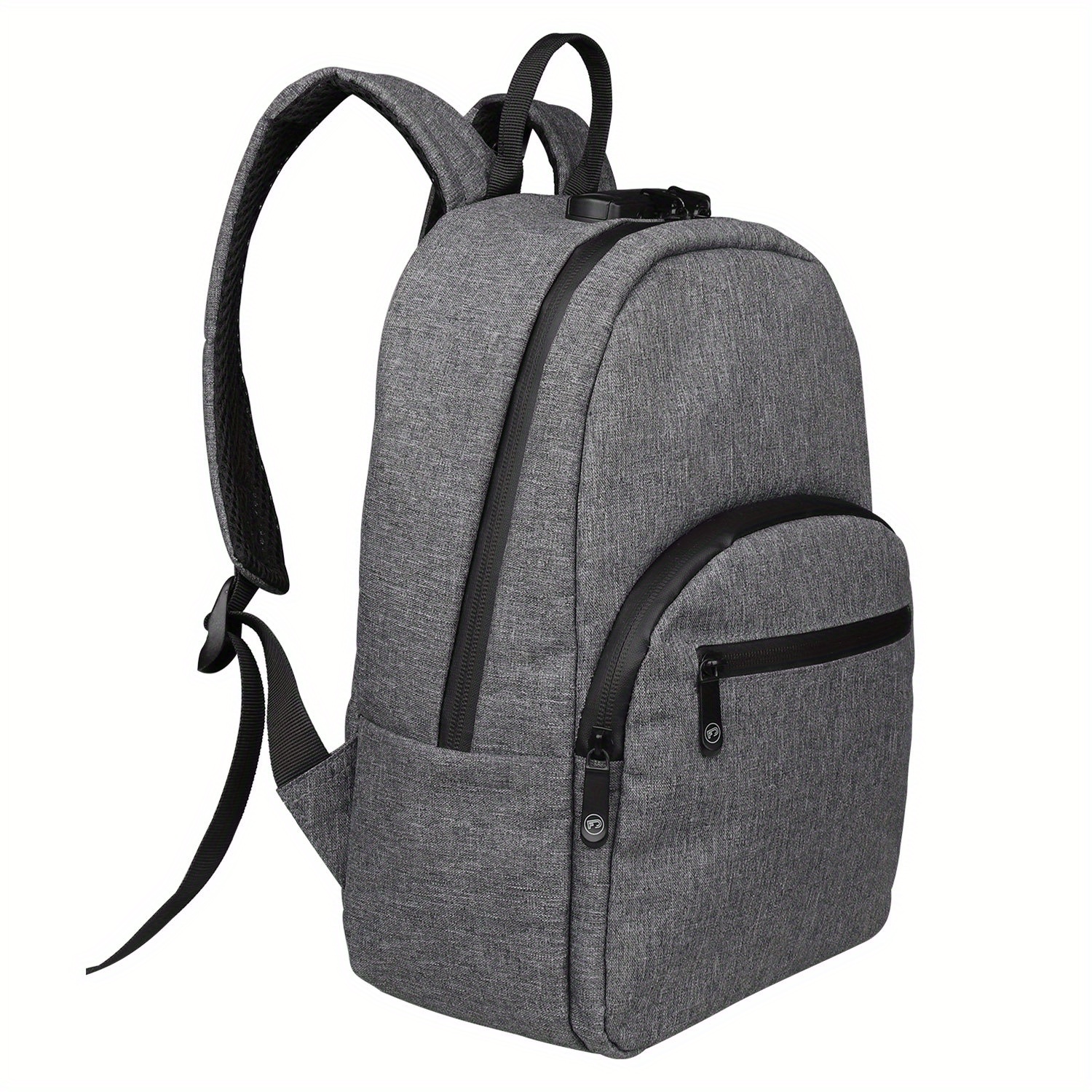 Black Smell Proof Backpack With Lock, High Quality