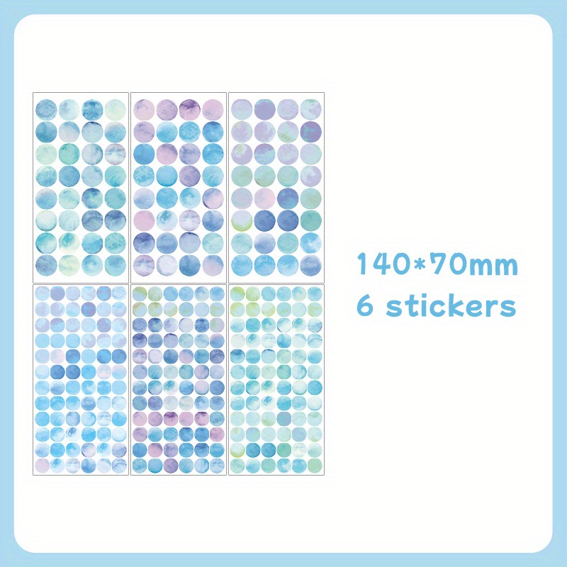 6 Morandi Color Dot Stickers For Classical Decoration Dot Stickers