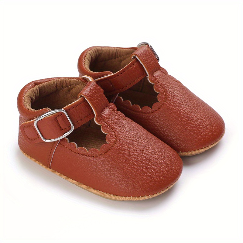 Sabatutu Baby-Lauflernschuhe – Leder, Rutschfeste Gummisohle, Klettverschluss, Für 0–18 Monate
