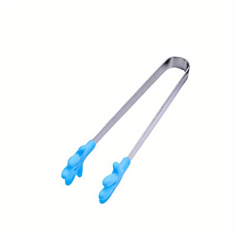 Kitchen Tongs Mini Stainless Steel Tongs With Hand-shaped Silicone