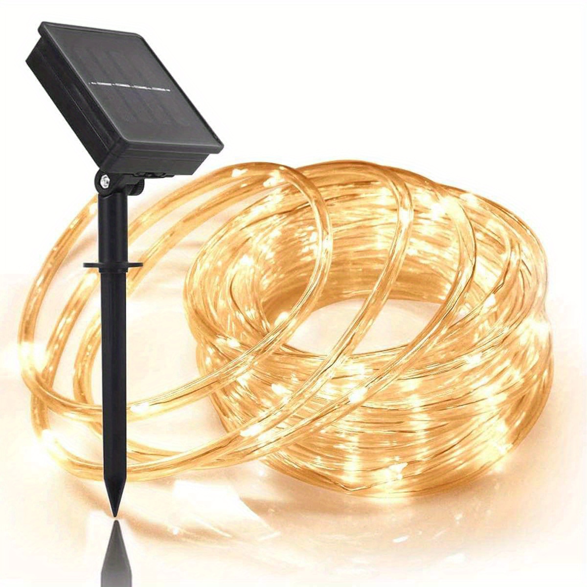 Solar LED Light Path Deck Outdoor Garden Solar String Lights Solar Rope Lights Outdoor Lighting strips Led Garland Lights For Wedding Party Christmas Halloween Decoration Garden Stair with Smart Light sensor 8 Light Modes