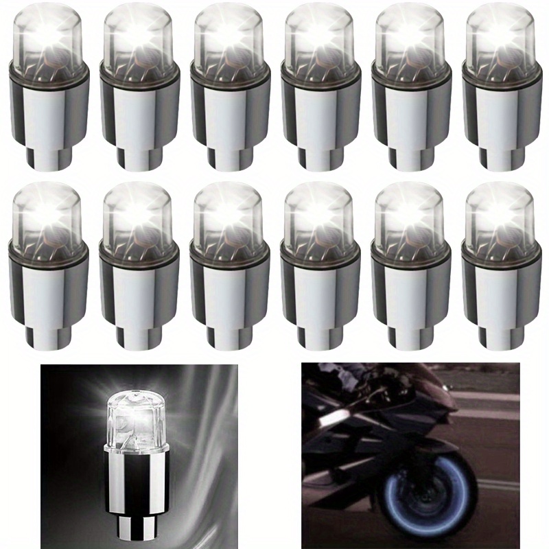 12 Pcs LED Lumières De Roue Flash Light Pneu Valve Lampe - Temu France