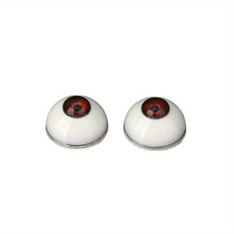  LIFANOU Realistic Doll Eyes for Crafts 33mm - 1 Pair Silver  Scary Half Round Eyeballs, Acrylic Fake Eyes for Halloween Props, Cosplay  and Party Decoration (Silver)