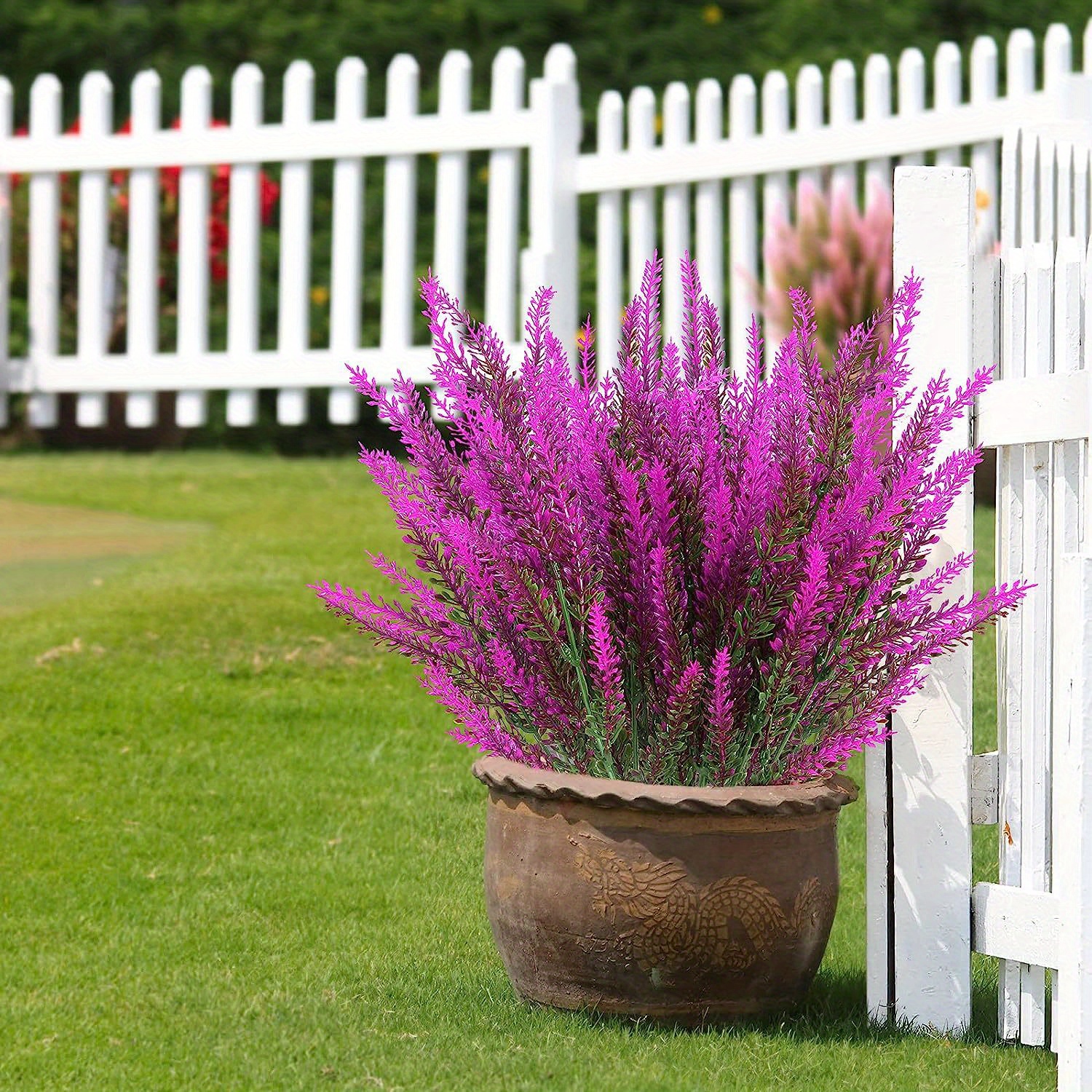 10 Fiori Lavanda Artificiale Non Sbiadiscono Decorazione Esterna - Pianta  In Plastica Anti-uv Giardino, Portico E Fioriera, Acquista Temu E Inizia A  Risparmiare