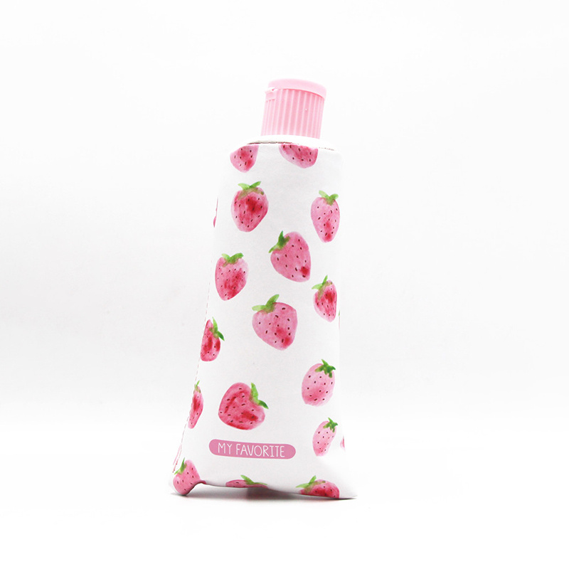Image of A Cute And Case Shaped Like A Toothpaste Tube, Featuring A Strawberry , Suitable For School, College, And Office Supplies For Teenage Girls And Adult Students