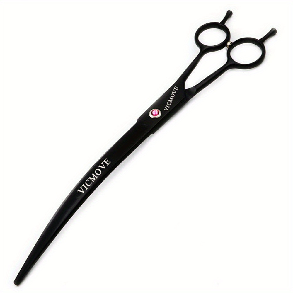 Image of 9-inch Professional Hair Cutting Scissors For Pets, Downward Curved Scissors For Salon Stylists, Suitable For Cutting Hair Of Dogs And Other Animals