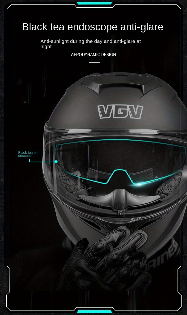 602 Matte White Full Coverage Dual Lens Helmet Imitation Motorcycle