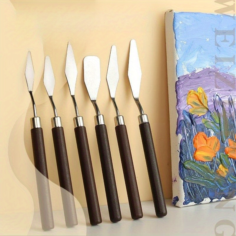 GMMA 7Pcs Painting Knives acrylic paint palette Stainless Steel