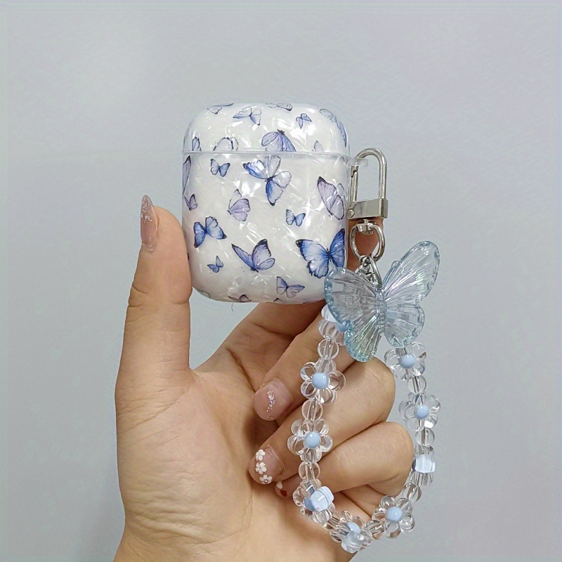 Shell Blue Pendant Chain Suitable For Airpods3 Wireless Full Cover Headphone Case