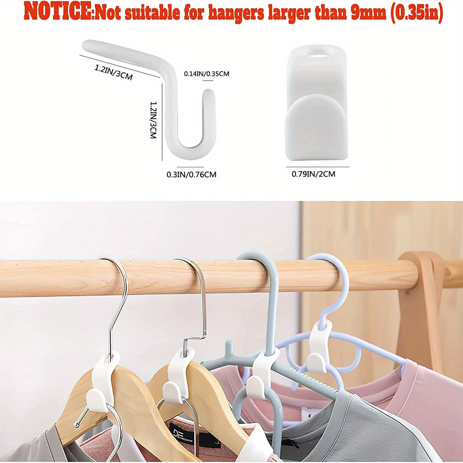 Plastic Clothes Hanger Connector Hooks, Durable Creative Hooks For Hangers,  Household Space Saver For Clothes Organization Of Home, Dorm, Back To  College Essential, /green/white/blue/mixed - Temu