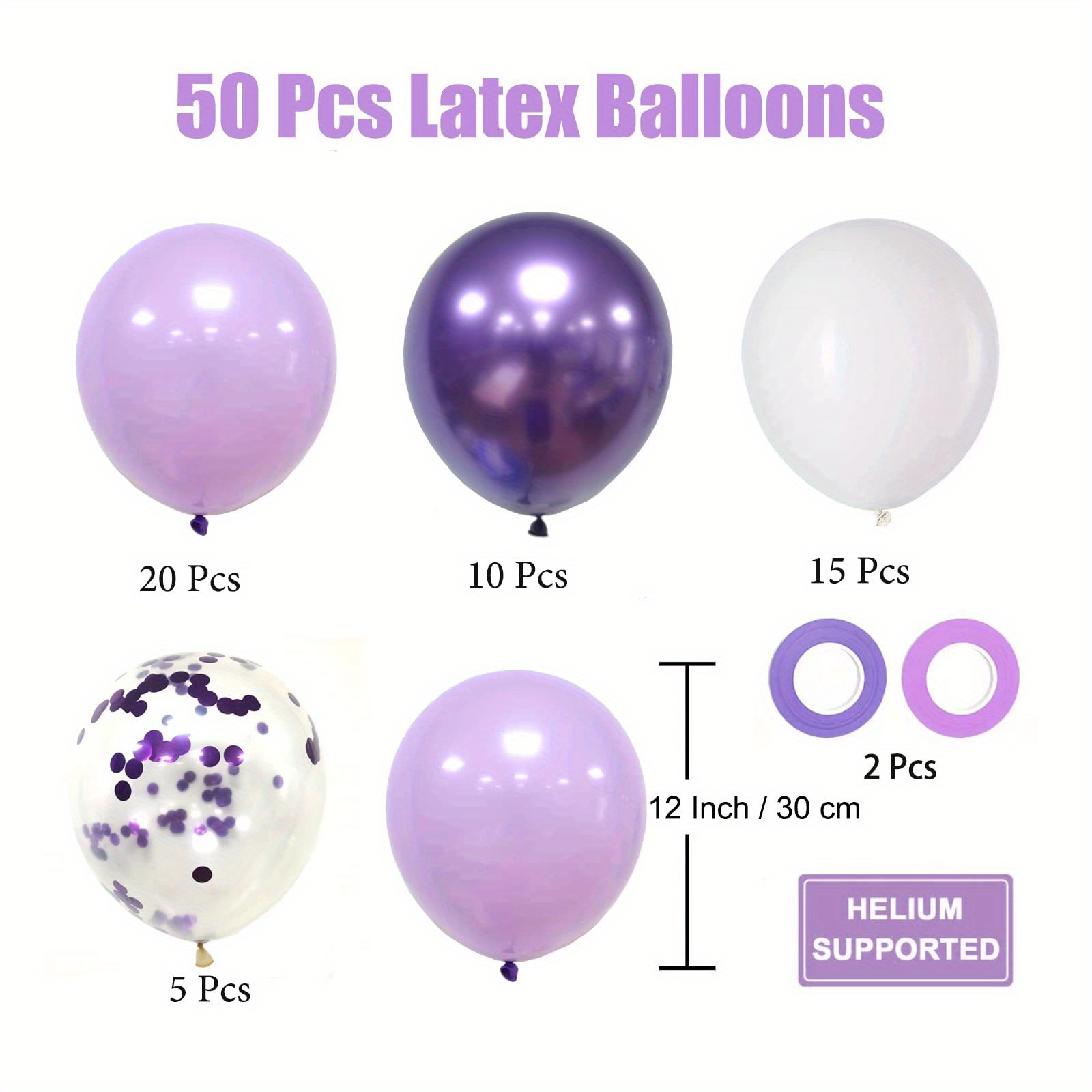 Palloncini Lilla Lavanda Per Decorazione Matrimonio, Fatti Di