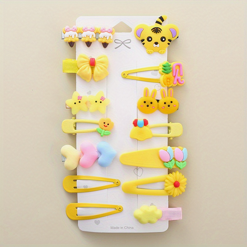 Eyicmarn 14-Piece Girls Hair Clips Set, Cute Cartoon Hairpins Hair