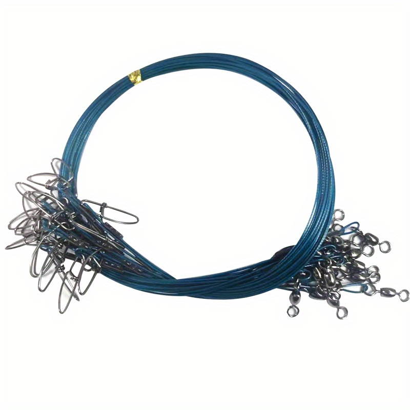 Wire Fishing Leaders Saltwater 100 lbs Heavy Duty Fishing Wire Leader Line with Swivles Snap