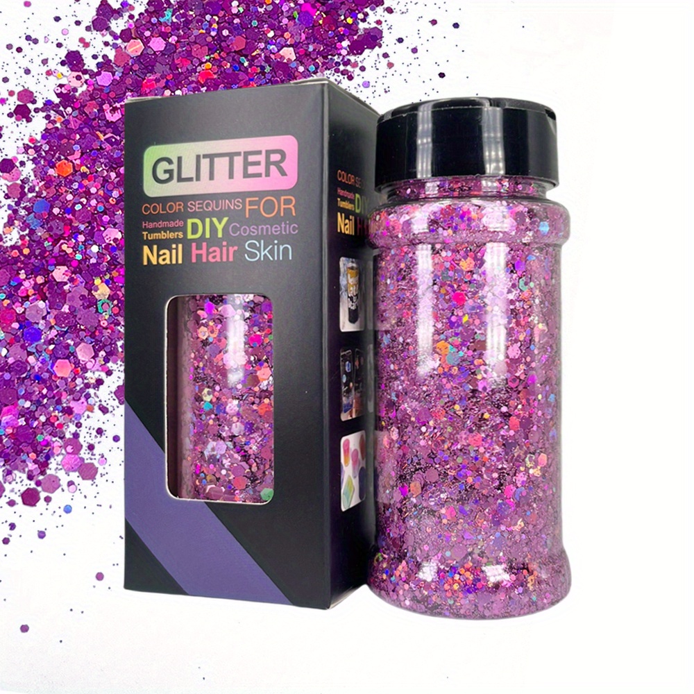Metallic Rainbow Glitter//party Popper//chunky Mix//solvent  Resistant//tumbler Glitter//nail Art Glitter//primary Colors//bulk Glitter  