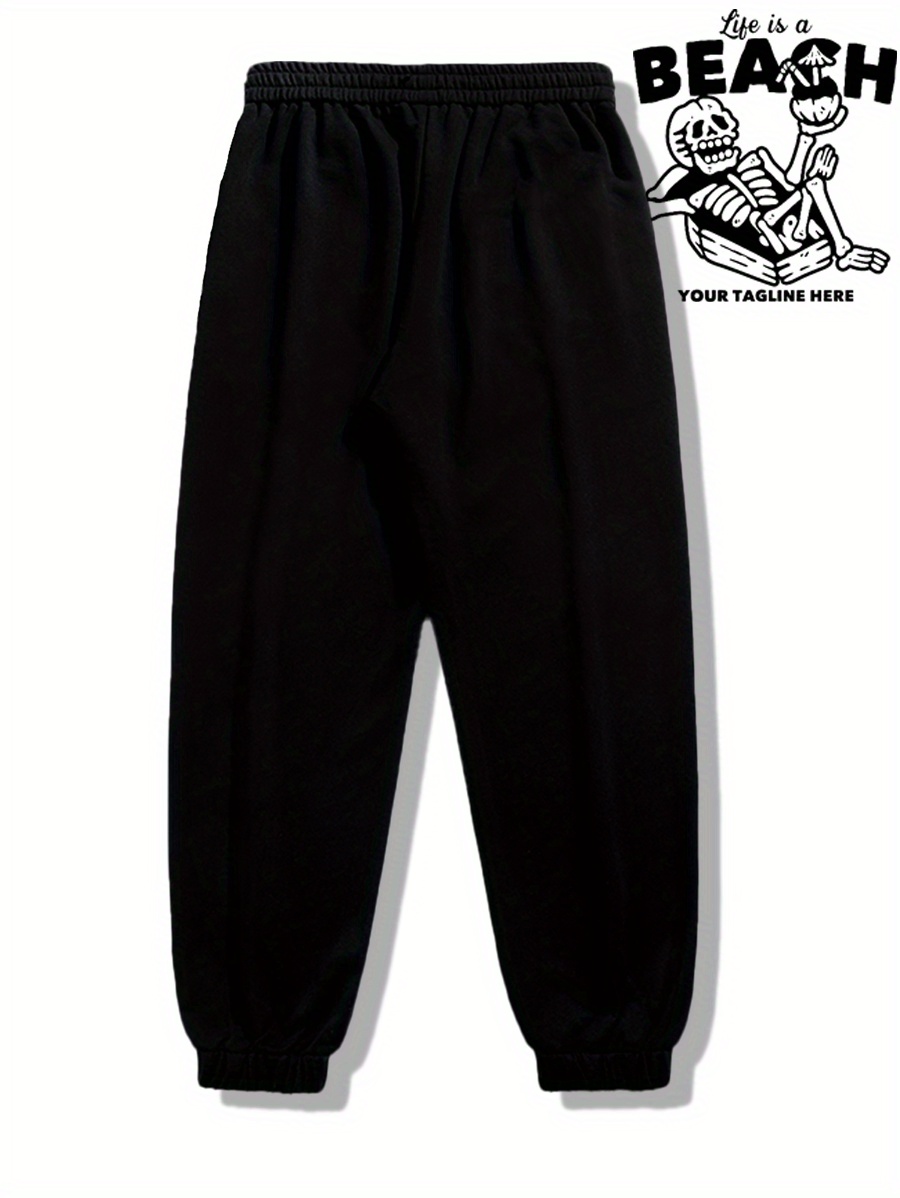 Men's 3D Print Skull Sweatpants - Hip Hop Joggers Harem Pants With Dragon Skull Design, Size M - View #11