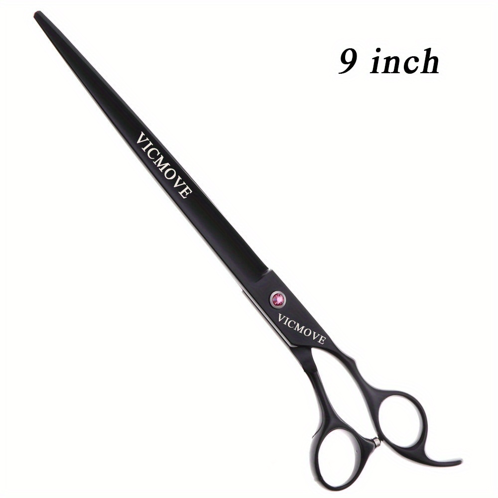 TEMU Professional 9 Inch Pet Grooming Scissors - Straight Cutting Shears For Dogs - Barber Hairdressing Shears For Precise Trimming And Styling