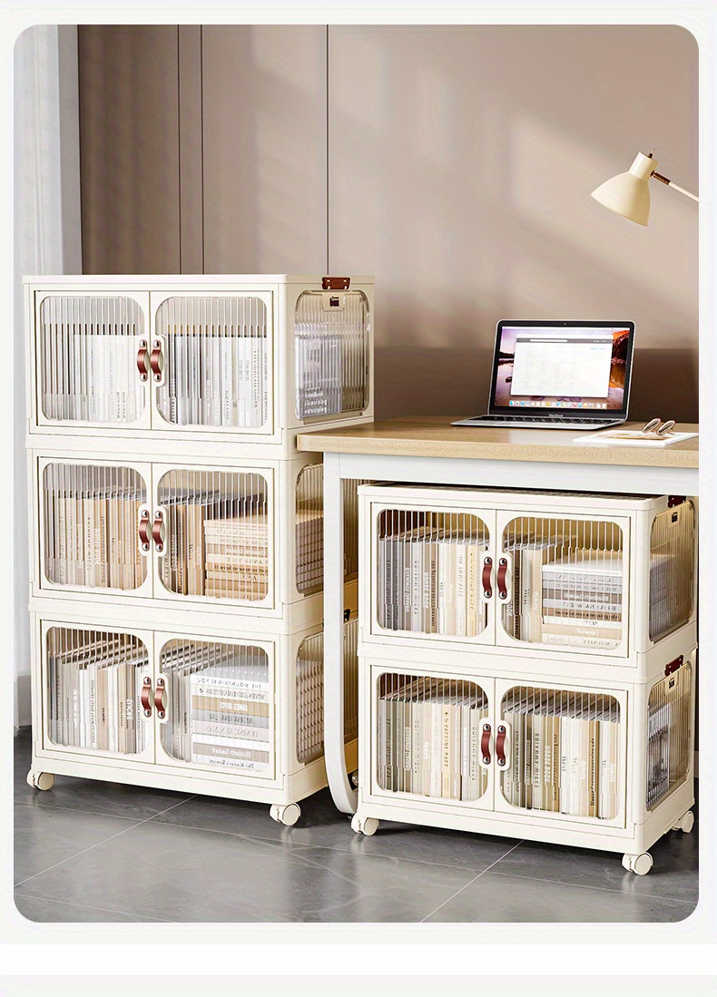 Single/double Door Household Transparent Storage Cabinet - Temu