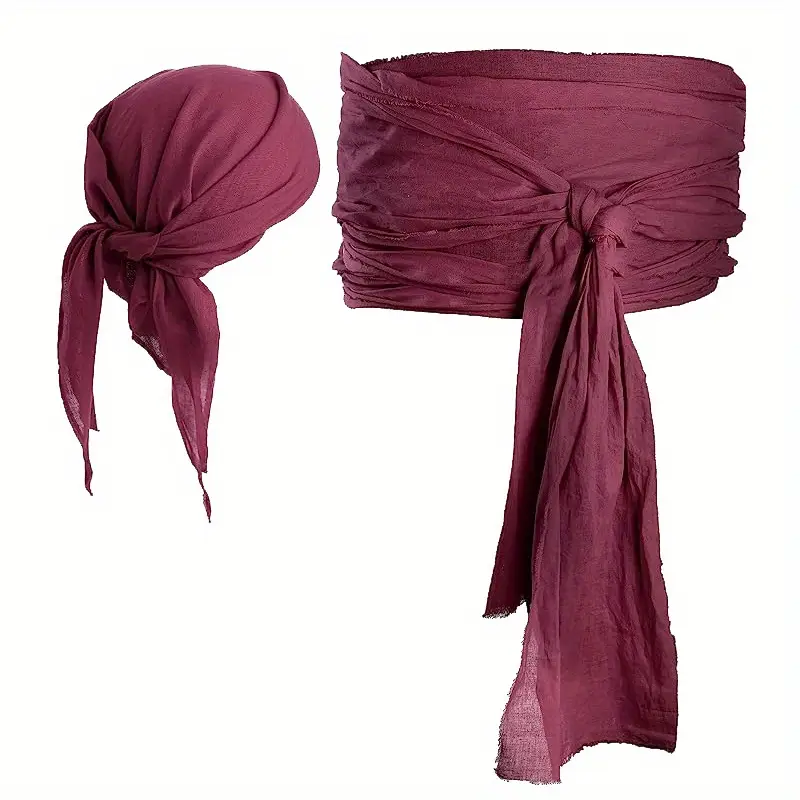 Bandana Pirata In Cotone - Set Da 3 Pezzi, Teschio, Unisex, Per Moto O Casual - Foto 9