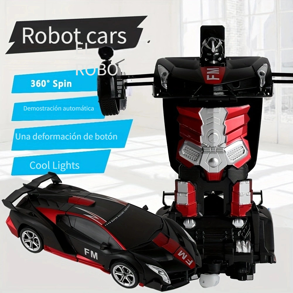 Coche Electrico Para Niños Auto Transformación Robot Juguete +