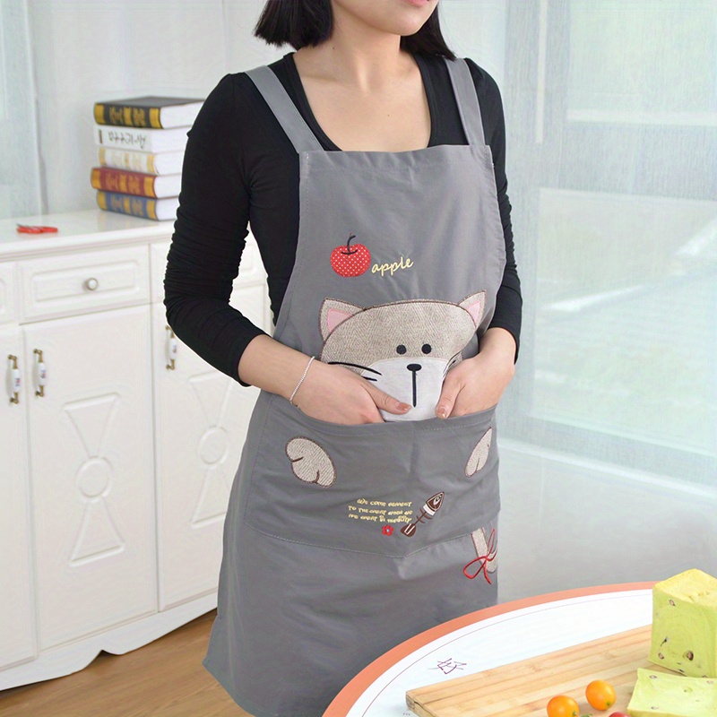 1pc Kitchen Apron, Colorful Butterfly And Flower Design, Linen,  Anti-fouling, Sleeveless, Workwear For Cooking/ Waiters, Also Suitable For  Painting/art/handicraft Parties, Baking, Gardening, Kitchen Accessories