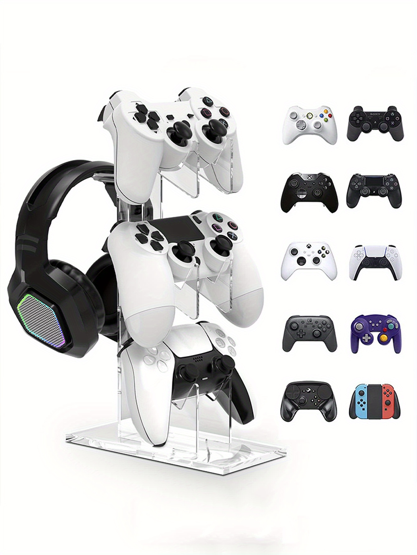 Under Desk Stand for PS5/PS4 Controller - Black