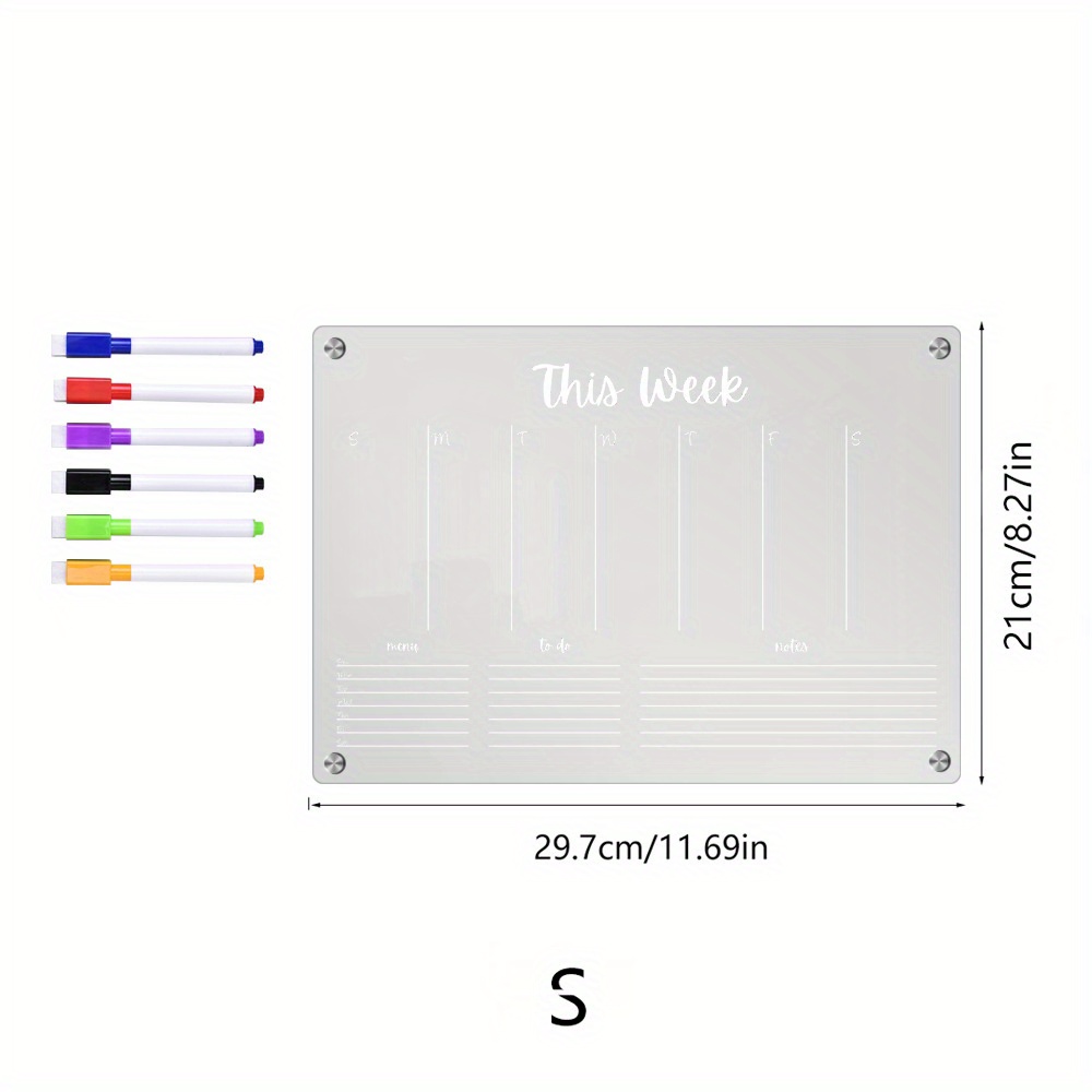 Calendrier acrylique, tableau blanc de planification en verre organique, tableau  blanc magnétique transparent pour A557 - Cdiscount Beaux-Arts et Loisirs  créatifs