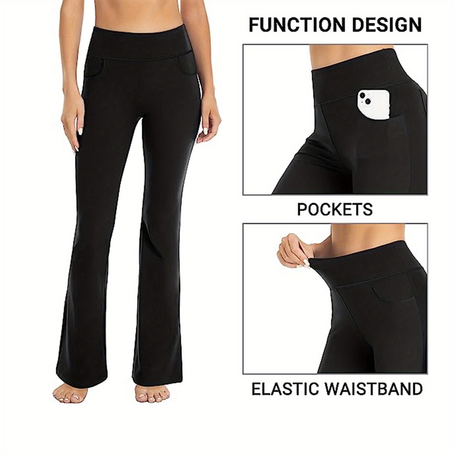 Bootcut yoga pants pockets online