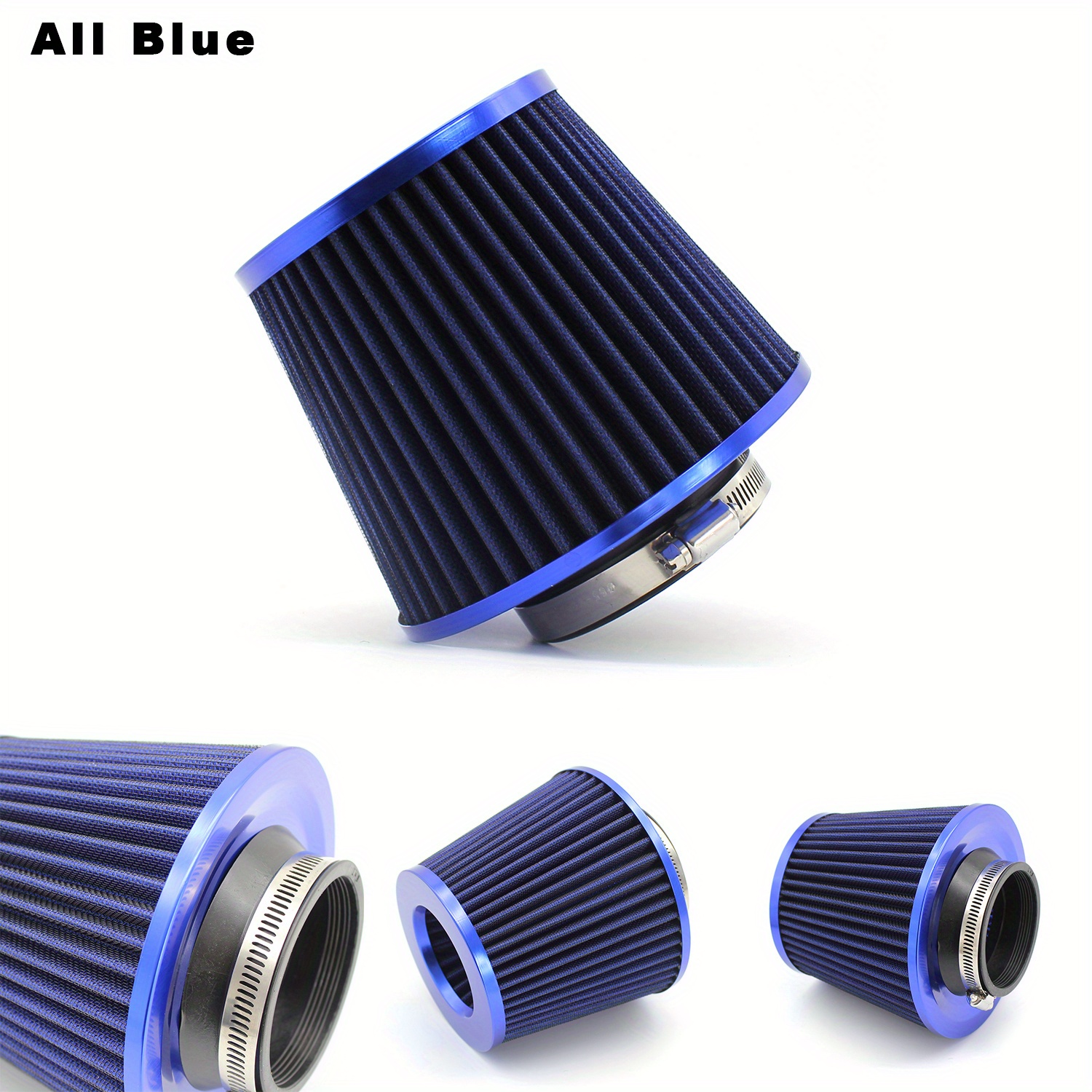 Auto 76mm 3 Zoll High Flow Luftfilter Universal Cold Air Intake