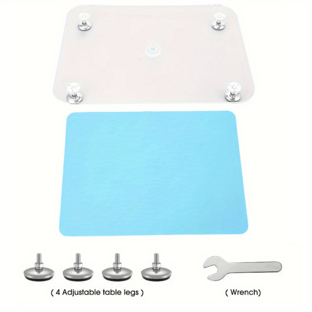 Resin Leveling Table 16 x 12 Leveling Board for Epoxy Resin Supplies White Adjustable Self-Leveling Epoxy Resin Table and Art Projects