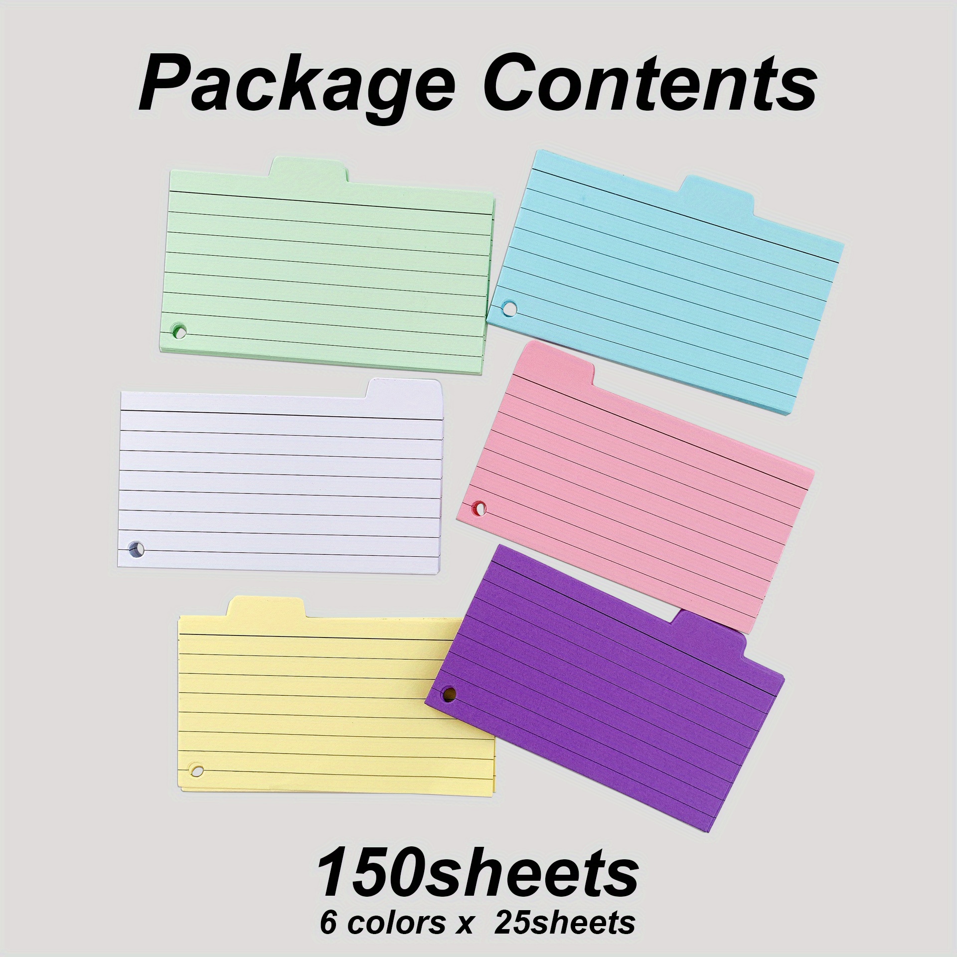 Index Card 3X5 Ruled Colored Neon Index Cards, Index Cards 3X5