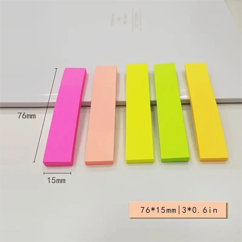  Colored Sticky Note Bundle Set, Mini Rectangular