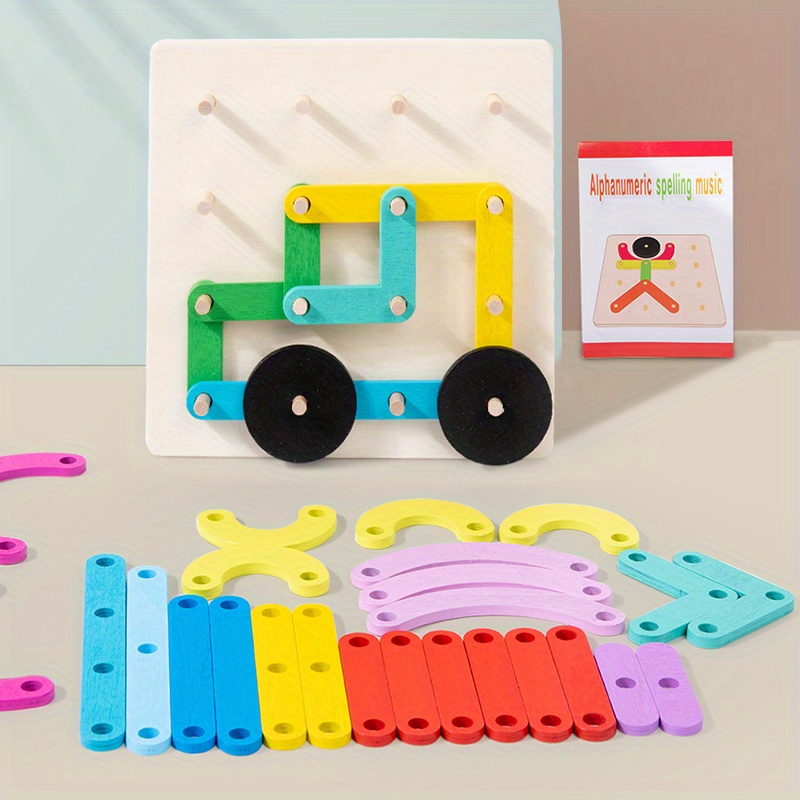 Juguetes educativos de madera para niños de 1, 2, 3, 4, 5 años, para  reconocer formas y colores, bloques geométricos de tablero, no es tóxico,  para