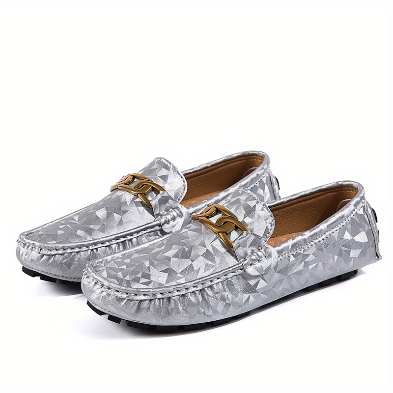 Men's Moccasin Loafer Shoes With Metallic Decor, Comfy Non-slip Slip On  Shoes, Men's Shoes, Spring And Summer - Temu Cyprus