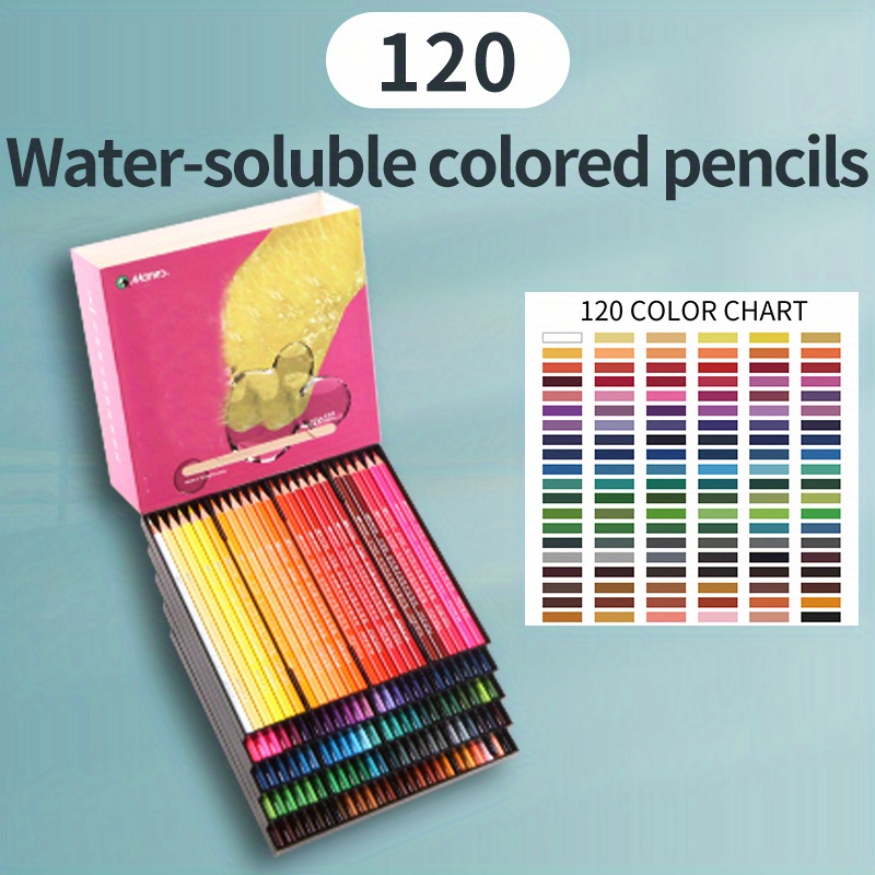120 Colored Pencils Professional Watercolor Pencils Set Water
