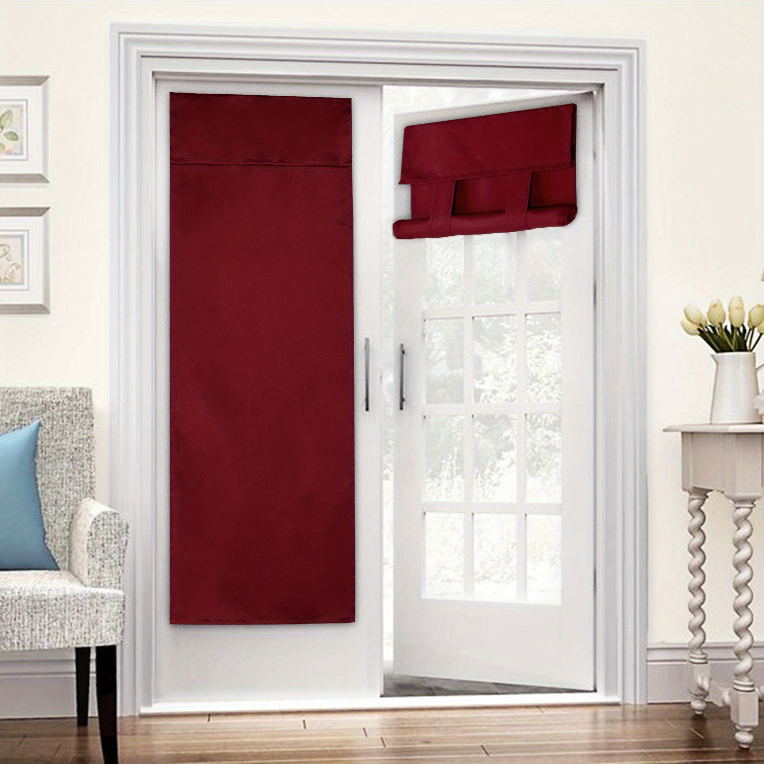 Cortinas de puerta mexicana coloridas para ventana de puerta, cortina de  privacidad para puerta francesa, azul, naranja, rojo, verde, cortinas
