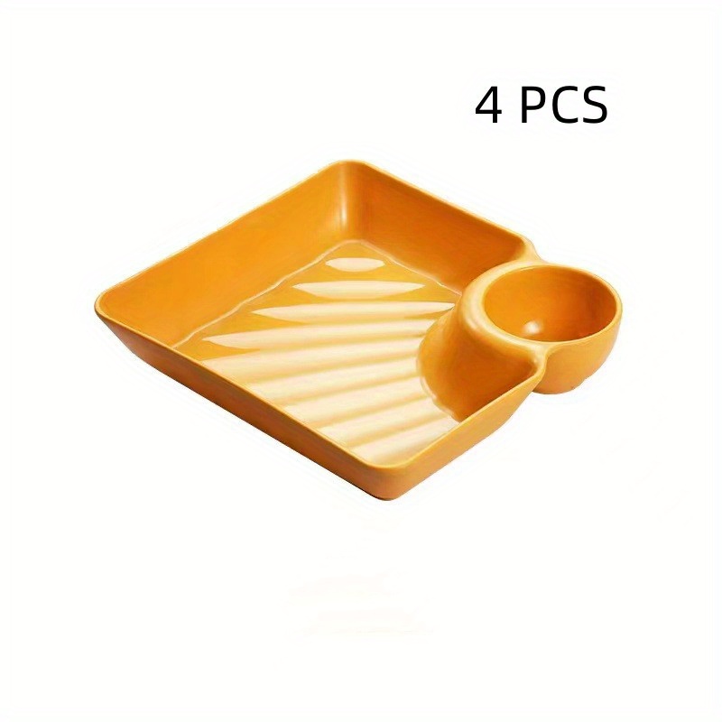 4pcs Juego Bandejas Servicio Irrompibles Plato Papas Fritas - Temu