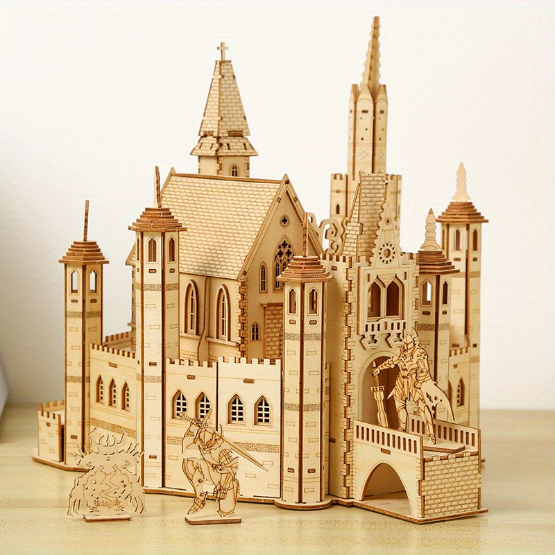 Lost Castle DIY Wood Assembled Model 3D Handmade Adult Toy High end Crafts Ornaments Collectible 2023 New