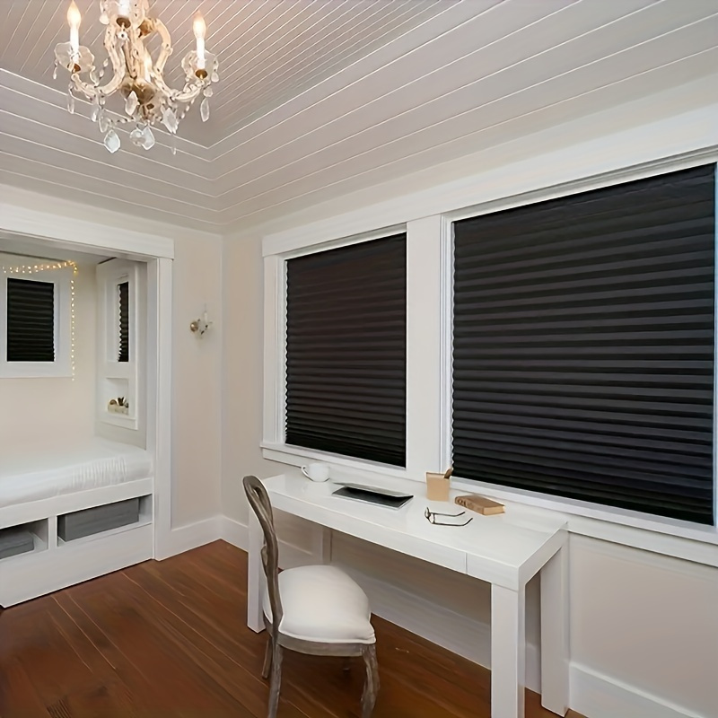 Black and White Fabric Window Blind