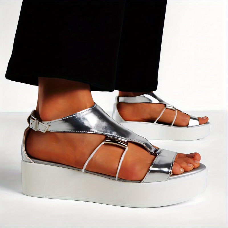 Open Toe Wedge Sandals main image 1