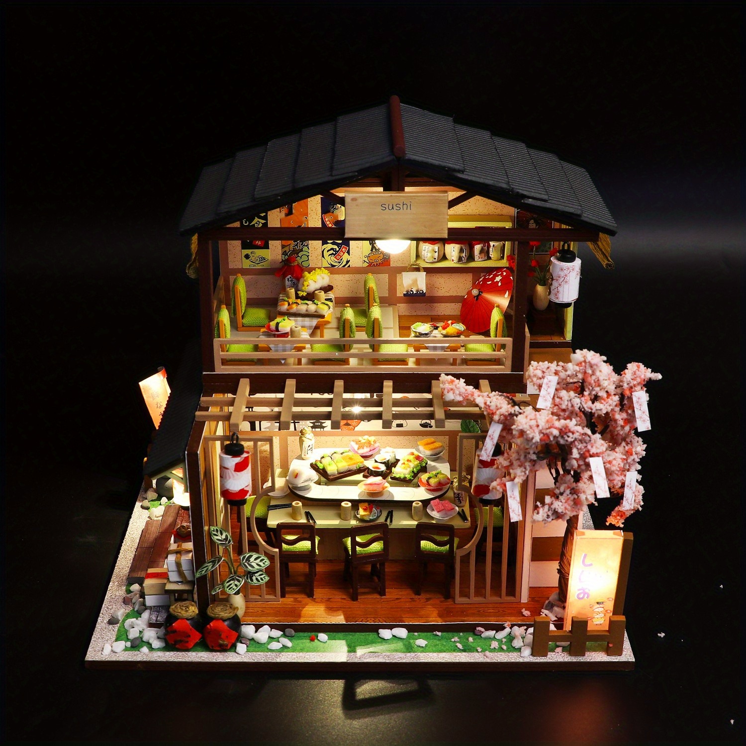Maison miniature faite main Restaurant de Sushi -  France