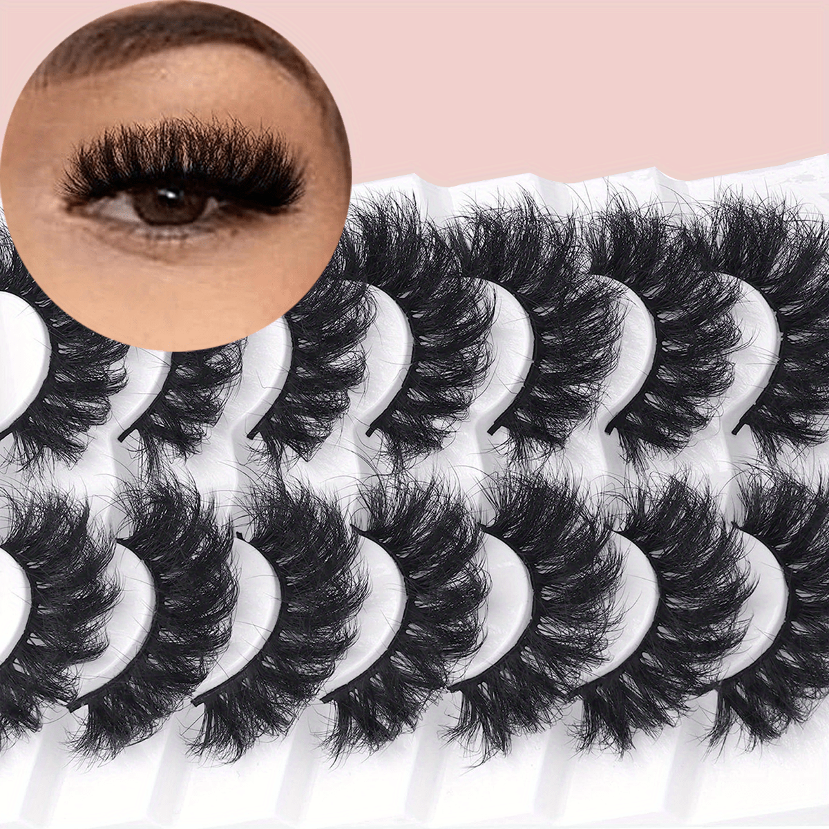 10 Pairs 3D Mink Lashes Natural Thick False Eyelashes Dramatic Volume Wispy  * Eyelash Extension