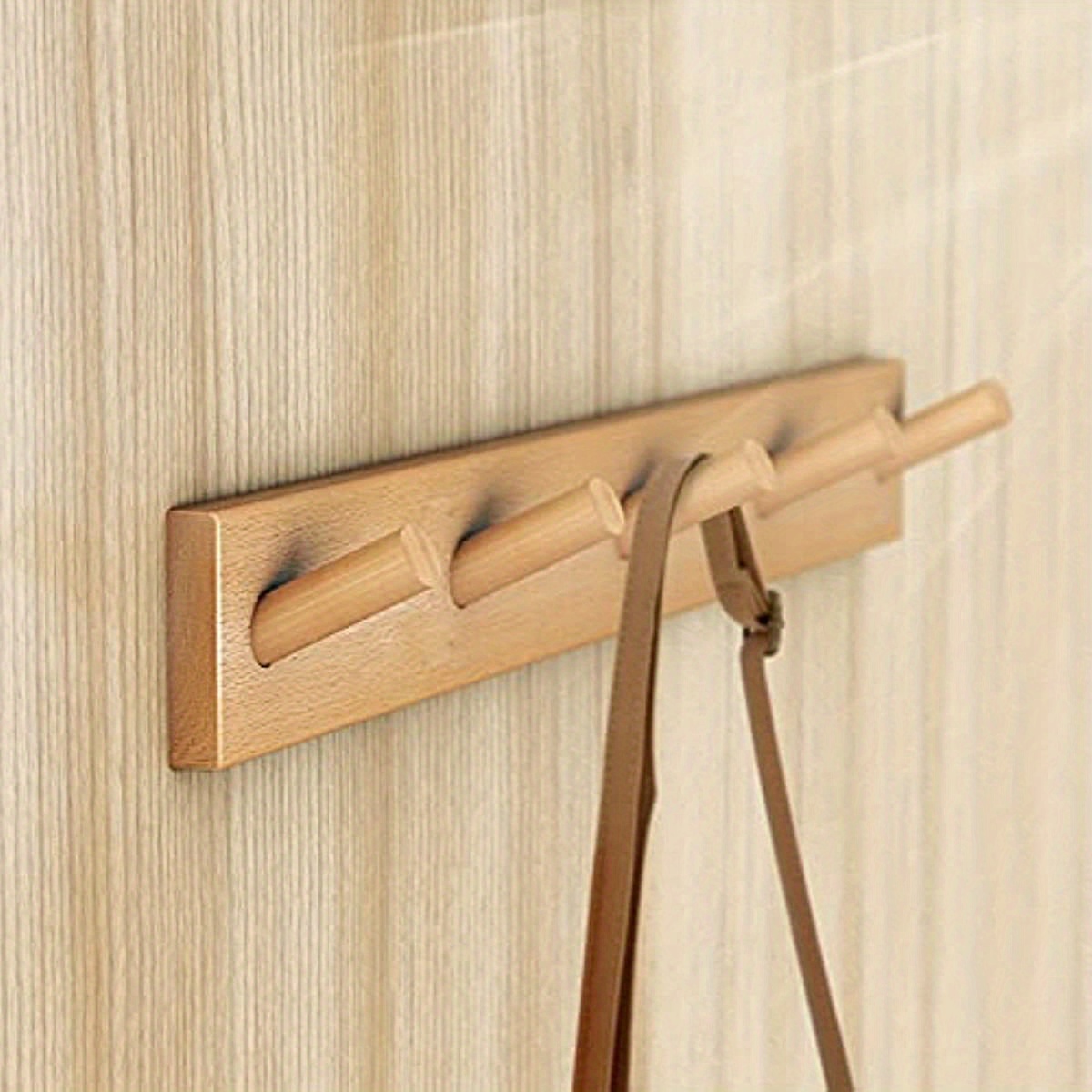 Eden & Co Moderno perchero para colgar en la pared, 5 ganchos, hermoso  colgador de entrada de madera con clavijas, percheros de madera para  dormitorio