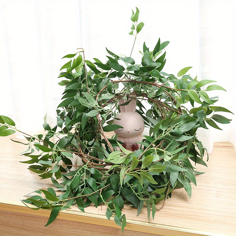 1.8m Artificial Eucalyptus Vine Decorative Garland, Greenery Faux Vines  Leaves For Wedding Party Backdrop Arch Wall Decor