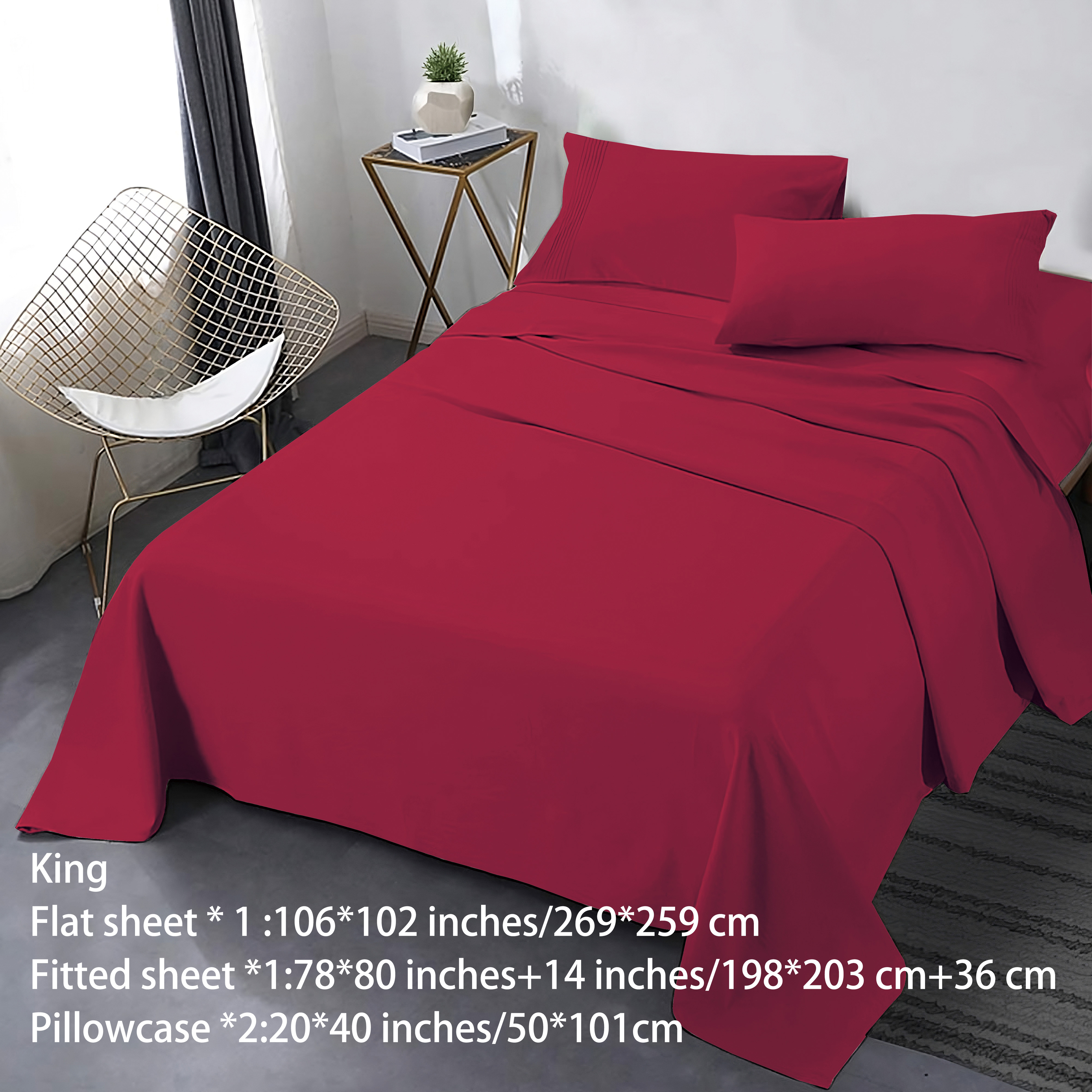 Size of a king fitted sheet