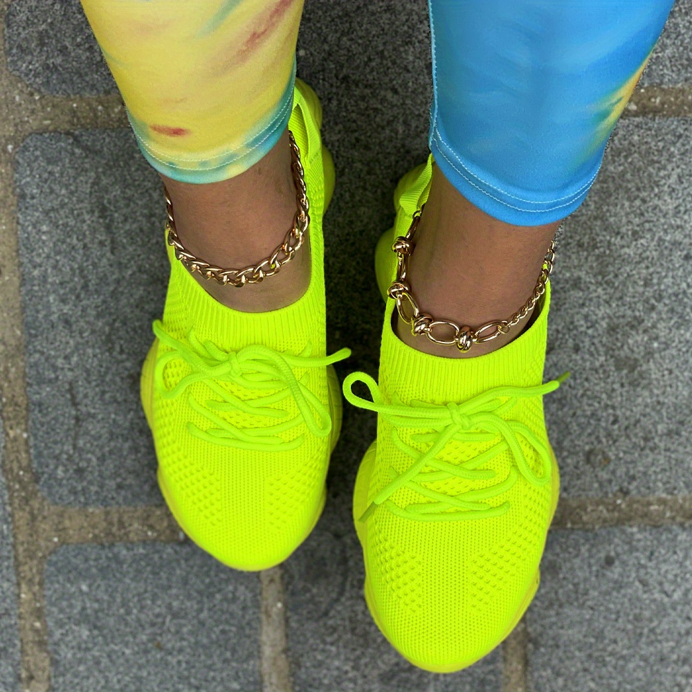 Neon green deals sock shoes