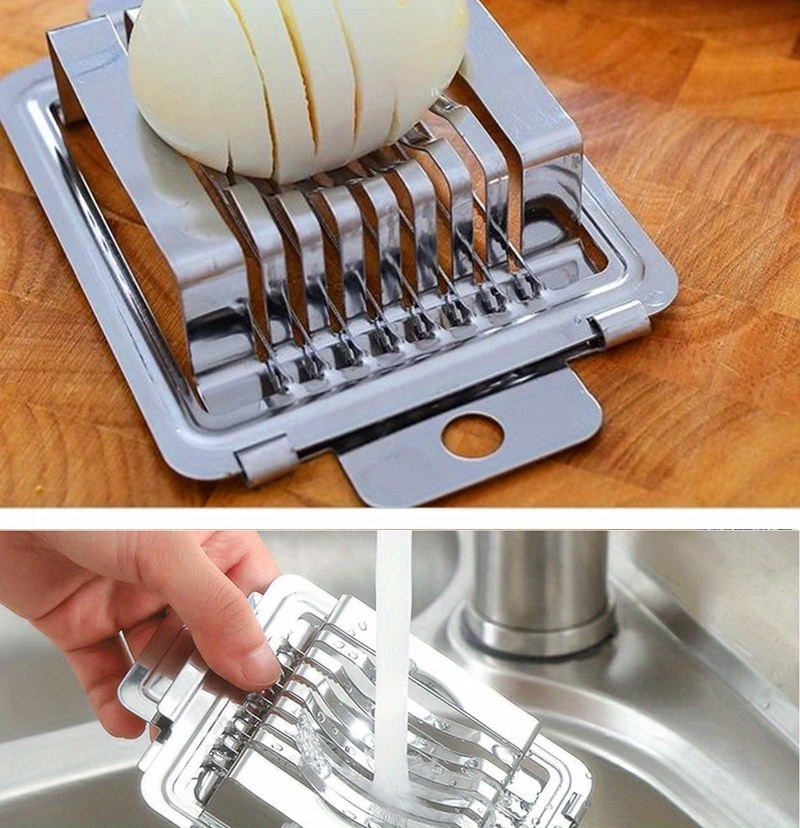 1pc egg slicer hard boiled eggs slicers egg cutter creative egg slicer kitchen egg cutter food slicers   household stainless steel egg slicers kitchen tools kitchen supplies details 4