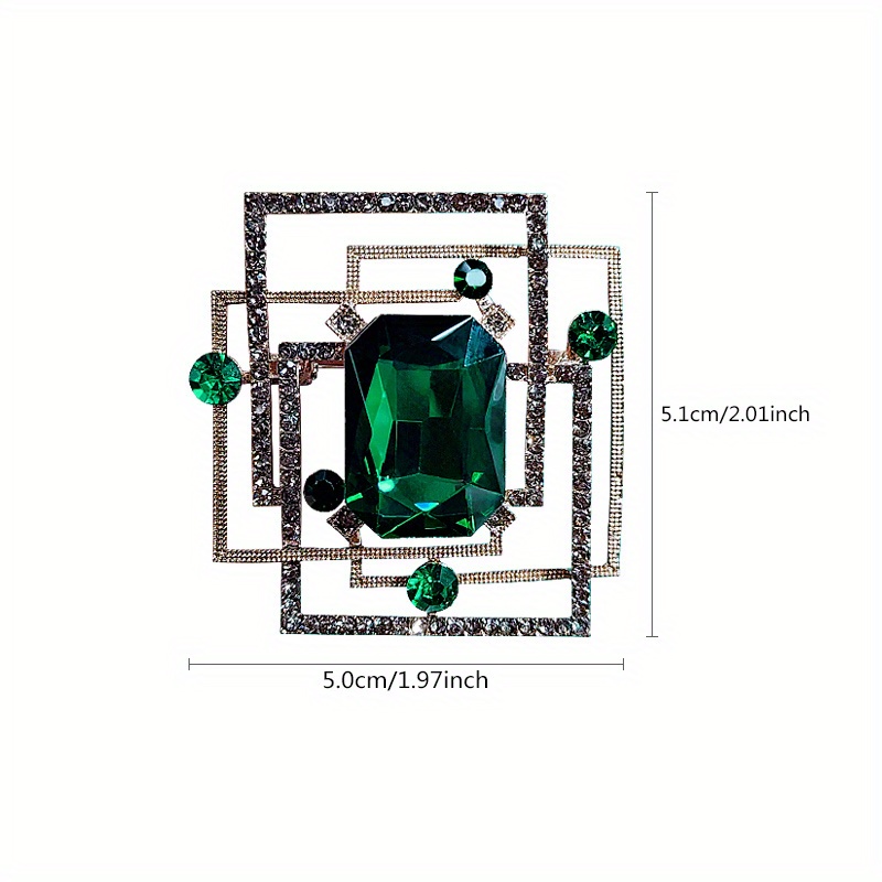 E-shop Neue große quadratische Brosche, westlich-französische, atmosphärische High-End-Mode, exquisites Corsage, Hemd, Anzug, Kleid, Abendkleid,